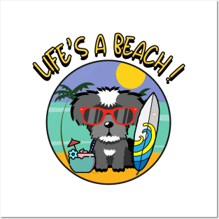 Life's a beach Schnauzer Posters and Art